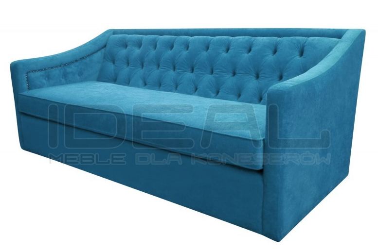 rozkładana sofa chesterfield bergenia niebieska